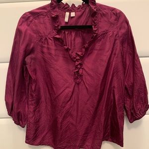 Old Navy 3/4 Silk Sleeve Shirt
